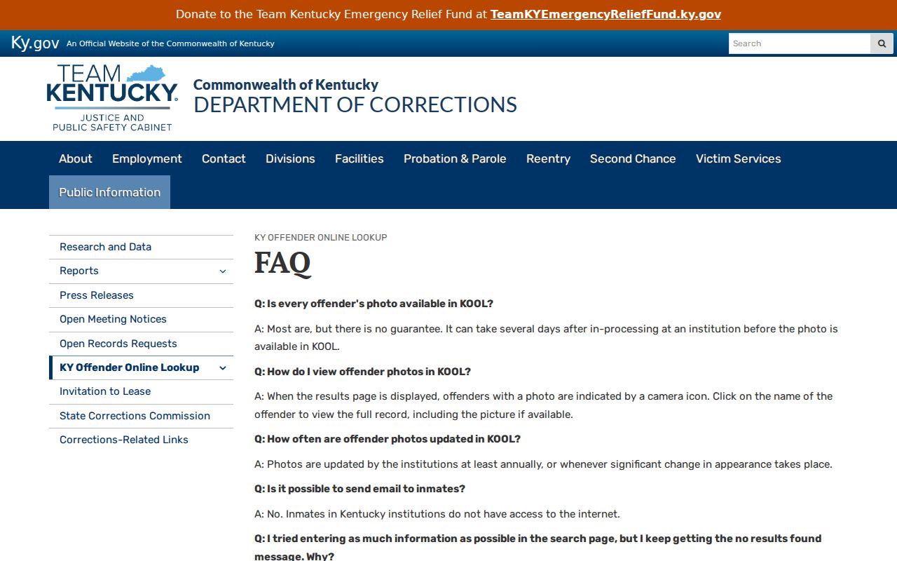 KOOL guidance for Bourbon County arrest lookup