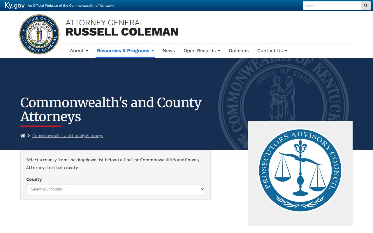 Millersburg criminal records and Kentucky prosecutors directory