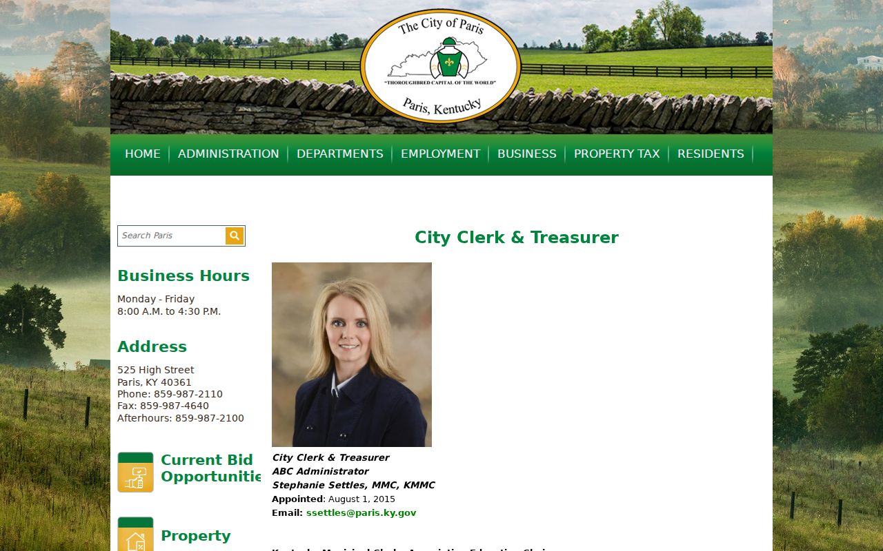Paris criminal records information from the City Clerk