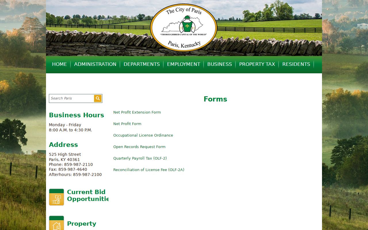 Paris criminal records open records request form page
