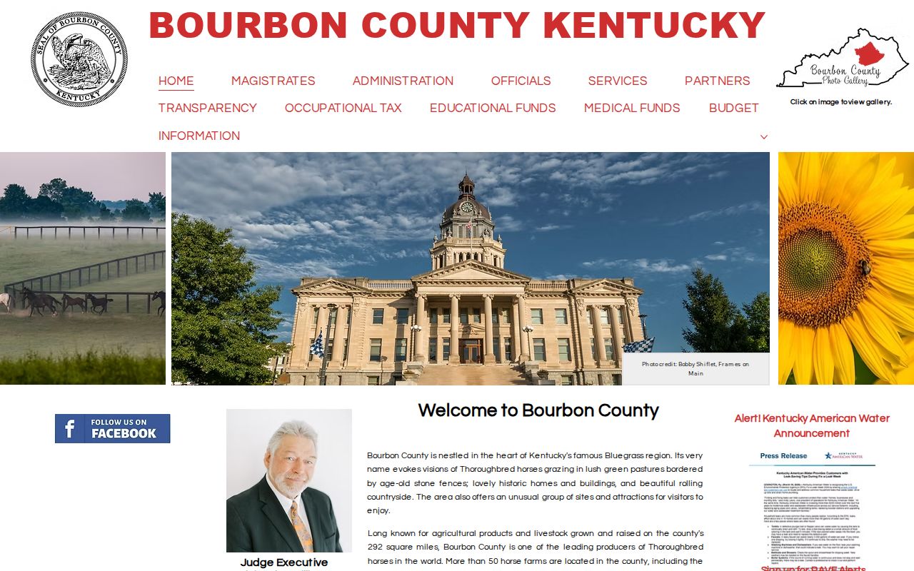 Bourbon County criminal history government records page